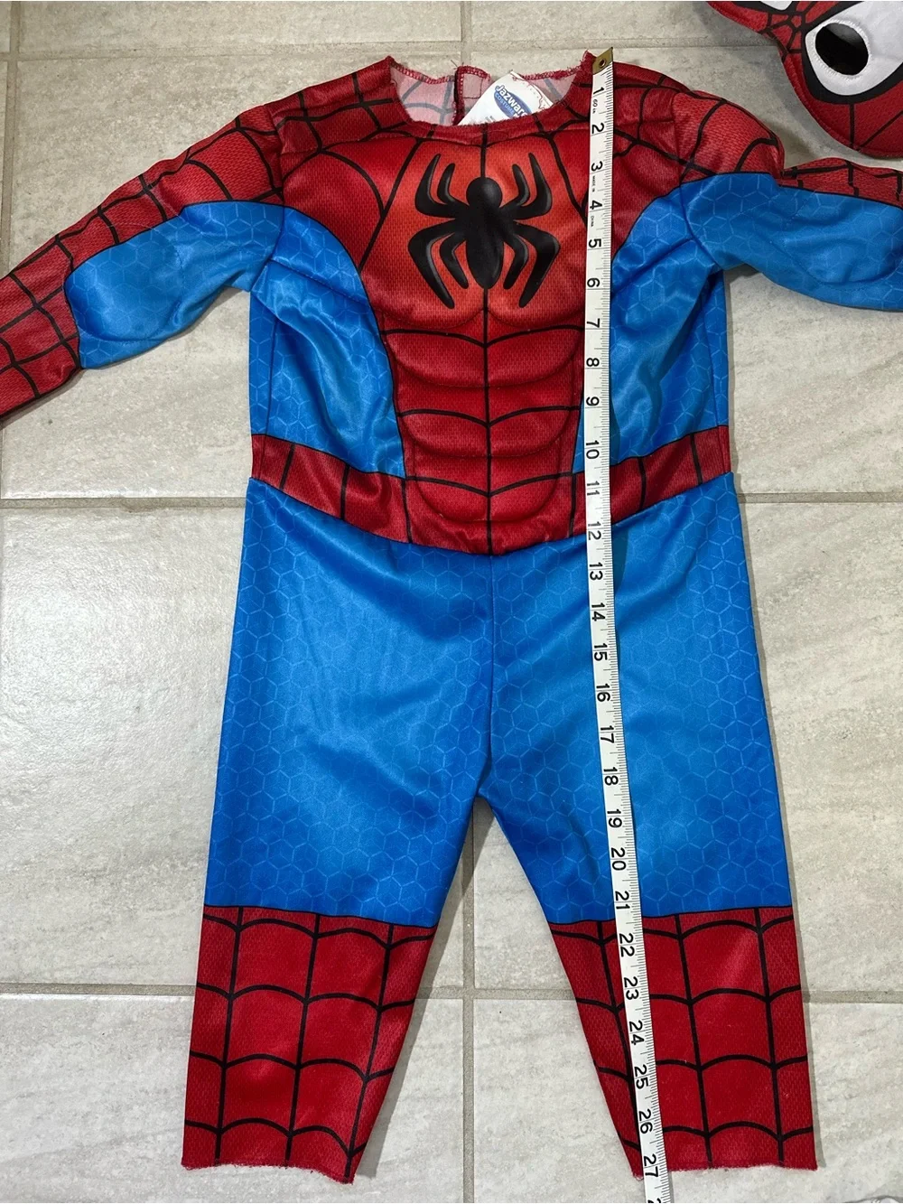 Jazwares Spiderman Superhero Costume Red and Blue with Mask 2T Halloween Play
